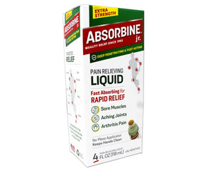 Supplement ProductABSORBINE JR. Extra Strength Pain Relieving Liquid, for Muscle, Joints, Arthritis Pain, with No-Mess Applicator, 4 Oz (Pack of 3) - GlowUpCaUSA