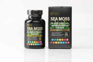 Sea Moss Capsules with Ashwagandha, Turmeric, Bladderwrack, Vitamins C & D for Natural Energy, Sleep Support & Hair Growth, 1200mg Herbal Blend, for Man & Women, Third-Party Tested,16-in-1 Supplement SoundHealthBuy Supplements Australia