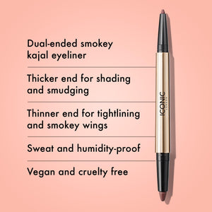 ICONIC LONDON Smokey Eye Duo Eyeliner | Creamy, Easy to Blend 2-in-1 Eyeliner Crayon, Water Resistant, Cruelty Free, Vegan Makeup (Spiced Plum) 0.027 oz ICONIC LONDON buy supplements Au