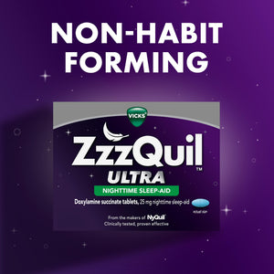 ZzzQuil ULTRA, Sleep Aid, Doxylamine Succinate 25mg, Sleep Aids for Adults, Nighttime Sleep Aid, 48 Tablets ZzzQuil buy supplements Au