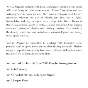 Norcal Marine Collagen - 12oz Marine Collagen Peptides Powder | High Protein, Zero Fat/Sugar/Carb | Skin, Hair, Nail & Joint Health | Low Metals, US GMP Certified NorCal Organic buy supplements Au