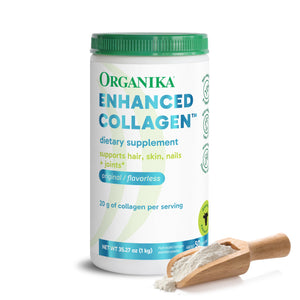 Organika Collagen Powder - for Healthy Hair, Skin, Nails, and Joints. Hydrolyzed Protein Peptides for Better Absorption- Grass-Fed, Non-GMO- Unflavoured- 2.2lbs Organika buy supplements Au