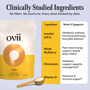 Ovii Metabolic Support for Women – Reducose® White Mulberry with Myo-Inositol & D-Chiro Inositol 40:1 Blend – Daily Wellness, Metabolic Balance & Appetite Control Supplement – 30 Servings, Tropical Ovii buy supplements Au