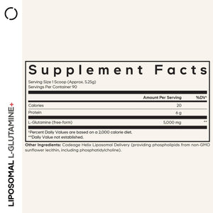 Codeage Liposomal L-Glutamine Powder - High-Potency L-Glutamine 5,000 mg per Serving - 3-Month Supply - Liposomal Delivery, Free-Form Amino Acid, Unflavored Glutamine - Non-GMO Gluten-Free - 16.67 oz CodeageBuy Supplements Australia