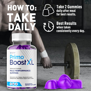 (3 Pack) Primo Boost XL Gummies, Official Primo Boost XL Gummys with All Natural Ingredients, Advanced PrimoBoost Health & Wellness Formula with Max Strength Active Lifestyle Vitamins (180 Gummies) Syvor buy supplements Au