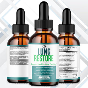 Lung Restore Drops, Official LungRestore Liquid Supplement Drops with All Natural Ingredients, Lung Restore Advanced Lungs Wellness Support Formula with Premium Vitamins for Women & Men (30 Servings) MJOBuy Supplements Australia