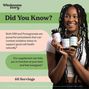 DIM Supplement Women | DIM SGS | Pomegranate, Broccoli and Black Pepper Blend | Estrogen & Hormone Balance for Women | Cell and Tissue Health | 60-Day Supply | Clean Label Project Certified Wholesome StoryBuy Supplements Australia