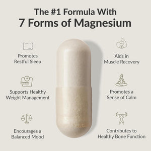BIOptimizers Magnesium Breakthrough Supplement with 500mg - 7 Forms of Magnesium: Glycinate, Malate, Citrate, and More - Natural Support for Sleep and Cognitive Function -30 Capsules- Calming Vitamins BIOptimizersBuy Supplements Australia