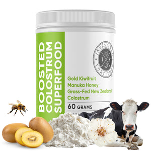Intestinal Fortitude Boosted Colostrum Superfood Dietary Supplement: Grass-Fed New Zealand Bovine Colostrum, Gold Kiwifruit, Manuka Honey, for Digestion, Immune System, and Gut Health (60 Grams) Intestinal Fortitude buy supplements Au