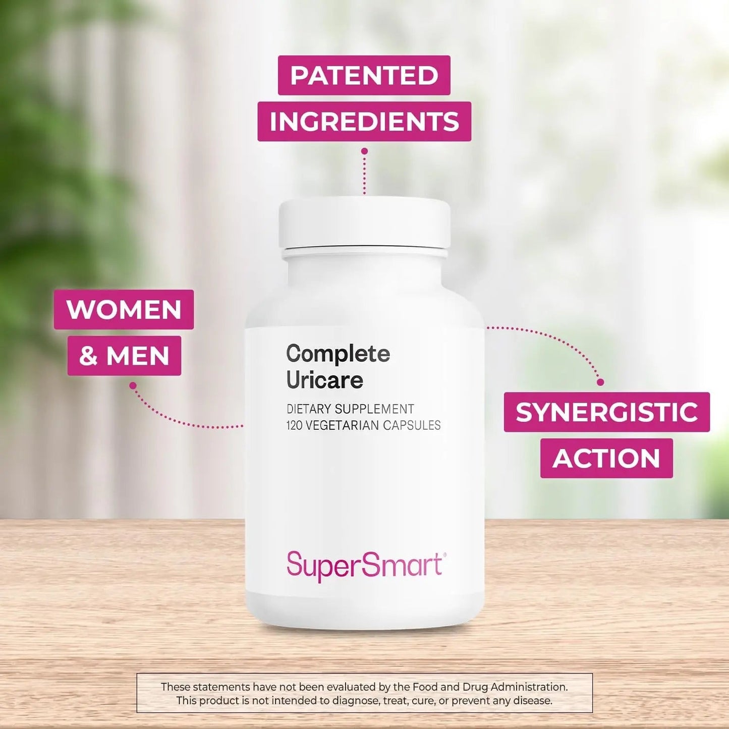 SuperSmart Complete Uricare (Patented & High Strength) - D-mannose, Go Less Pumpkin Seed, Varuna Bark - for Women & Men | Non-GMO & Gluten Free - 120 Vegetarian Capsules SupersmartBuy Supplements Australia