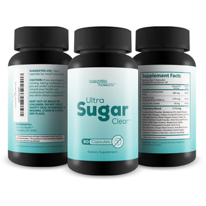 Ultra Sugar Clear - Our Best Blood Cleanse Detox Supplement - Bloodflow Support Supplement - Healthy Circulation Support Supplement - Sugar Balance Supplement - Sugar Health Blood Cleansing Formula True You Health buy supplements Au