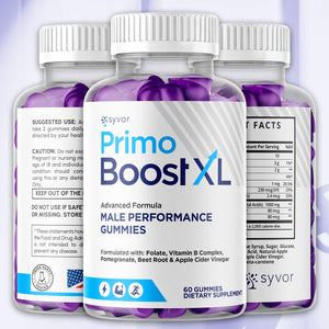 (3 Pack) Primo Boost XL Gummies, Official Primo Boost XL Gummys with All Natural Ingredients, Advanced PrimoBoost Health & Wellness Formula with Max Strength Active Lifestyle Vitamins (180 Gummies) Syvor buy supplements Au