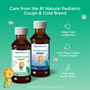 Hyland's Kids Cold and Cough, Day and Night Combo Pack, Cold Medicine for Ages 2 and up, Syrup Cough Medicine for Kids, Nasal Decongestant, 4 Fl Oz (Pack of 2) Hyland's buy supplements Au