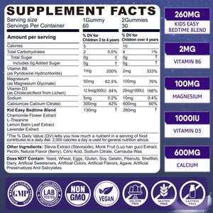 LILICARE Kids Sleep Gummies - Magnesium Glycinate Gummies, Melatonin Free Sleep Aid | Magnesium, Calcium, D3, B6, L Theanine | Kid Melatonin Alternative for Restful Sleep (Pack of 2) LILICAREBuy Supplements Australia