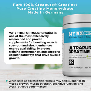 MYOXCIENCE Creapure® Creatine | 5 Grams German Creatine Monohydrate Per Serving | Supports Muscle Performance, Lean Body Mass, & Cognition (90 Serving Jar) MYOXCIENCE buy supplements Au