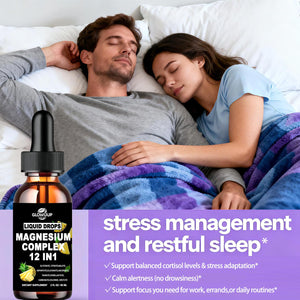 Magnesium 12 in 1 Complex 1000mg Supplement for Women & Men, High Absorption Liquid Magnesium W/Glycinate Citrate Malate Taurate Oxide Aspartate Orotate, Calm Magnesium for Sleep Muscle Heart Support GLOVVUUP buy supplements Au