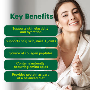 Organika Collagen Powder - for Healthy Hair, Skin, Nails, and Joints. Hydrolyzed Protein Peptides for Better Absorption- Grass-Fed, Non-GMO- Unflavoured- 2.2lbs Organika buy supplements Au