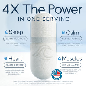 Natural Flow 4X Magnesium Supplement, Magnesium Glycinate, Taurate, Malate, Orotate Complex, Calm Sleep and Cramp Support Blend, No Mag Citrate or Oxide, 120 Capsules Natural Flow Supplements buy supplements Au