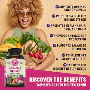 Womens Daily Multivitamins & Mens Daily Multivitamins Bundle (One Bottle Each) - Supports Holistic Wellness, Including Energy & Focus. Multivitamin & Multimineral Blend. Made in The USA. WHOLE WORLD WELLNESS buy supplements Au