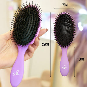 SimplyHair Ultimate Hair Extension Brush & Detangler Anti-Static, Dual Bristle Design, Soft Boar Bristle, Great for All Hair Types & Extensions - Pink & Purple Ombre Brush Ideal for Adults & Kids Simply HairBuy Supplements Australia
