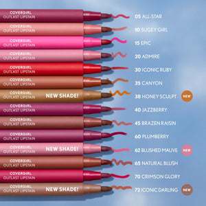 Covergirl Outlast Lipstain, 72 Iconic Darling, Smooth Application, Precise Pen-Like Tip, Transfer-Proof, Satin Stained Finish, Vegan Formula, 0.06oz COVERGIRL buy supplements Au