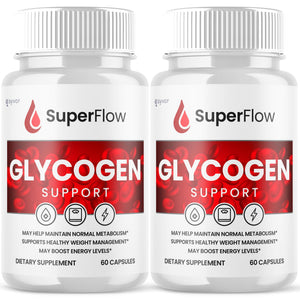 (2 Pack) Super Flow Glycogen Support, Official SuperFlow Advanced Formula Glyco Optimizer Capsules, All Natural Super Flow Pills, Daily Wellness Supplement to Support Healthy Balance (120 Capsules) SyvorBuy Supplements Australia
