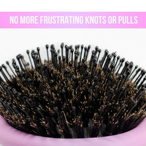 SimplyHair Ultimate Hair Extension Brush & Detangler Anti-Static, Dual Bristle Design, Soft Boar Bristle, Great for All Hair Types & Extensions - Pink & Purple Ombre Brush Ideal for Adults & Kids Simply HairBuy Supplements Australia