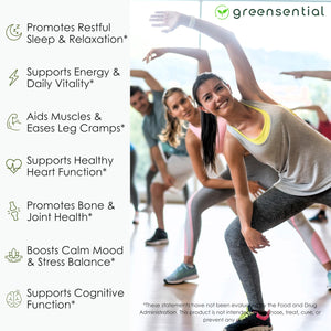 Greensential 5-in-1 Magnesium Complex 500mg | Glycinate, Malate, Citrate, Oxide & Aquamin® | for Sleep, Muscle & Heart Support | High Absorption, Vegan, 120 Capsules Greensential buy supplements Au