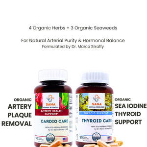 Sana Herbal Sciences Artery Plaque Removal & Sea Iodine Thyroid Support Organic Blends Sana Herbal Sciences buy supplements Au