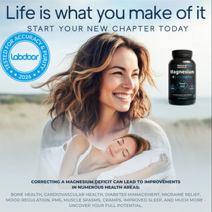 Natural Flow 4X Magnesium Supplement, Magnesium Glycinate, Taurate, Malate, Orotate Complex, Calm Sleep and Cramp Support Blend, No Mag Citrate or Oxide, 120 Capsules Natural Flow Supplements buy supplements Au