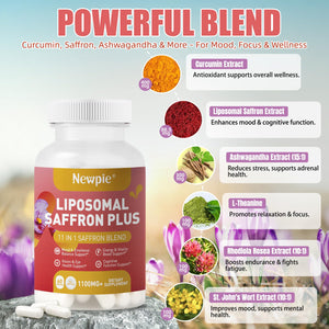 Newpie Saffron Supplements - 100% Pure Saffron Extract Capsules - Natural Mood Enhancer, Supports Eye & Heart Health, Boosts Energy - Premium Supplement for Women & Men(60 Servings (2) Newpie buy supplements Au