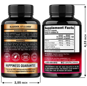 NUTRAHARMONY D-Mannose with Cranberry & Menopause Capsules