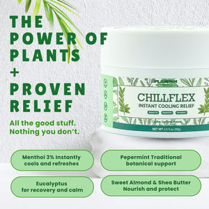 Supplement ProductPLAIRMOI CHILLFLEX Pain Relief Gel for Muscle Aches, Joint Pain, Discomfort & Inflammation – Fast Acting, Cooling, Non-Greasy with 3% Menthol & Eucalyptus – 3.5 oz, 1-Pack - GlowUpCaUSA