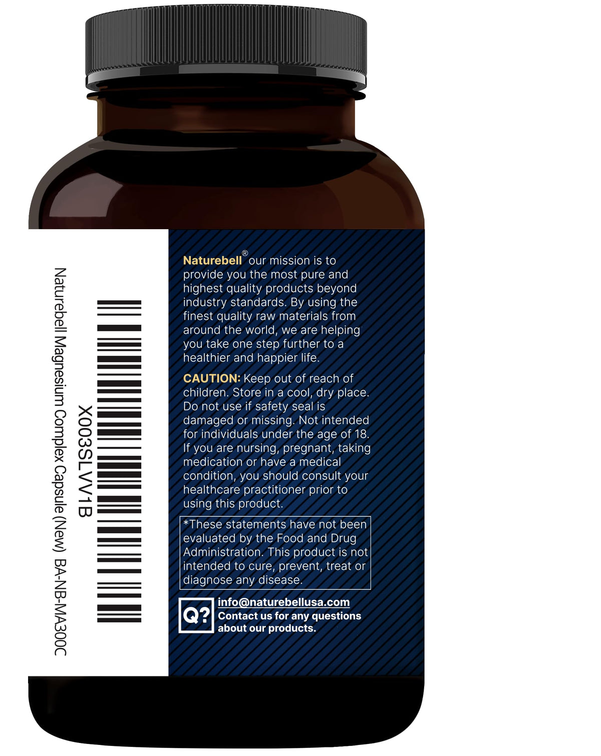 Magnesium Complex 500mg, 300 Capsules | 10-in-1 Magnesium Glycinate, Citrate, Malate & More | Chelated Form for Easy Absorption | Non-GMO NatureBell buy supplements Au