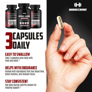 DAMN GOOD The Hodge Twins Nitric Oxide Booster – Beet Root Nitric Oxide & Arginine Citrulline Supplement, Pomegranate Blend for Workout Drive, Endurance Support & Pump Power - 90 Capsules DAMN GOODBuy Supplements Australia