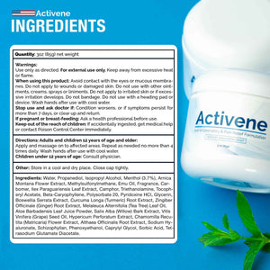 Activene Pain Relief Cream - Anti Inflammatory formulation with Powerful Arnica, Menthol & MSM for Joints, Tendons & Muscles. Chosen by Sufferers of Arthritis, Knee, Shoulder, Neck, Back & Other Pains