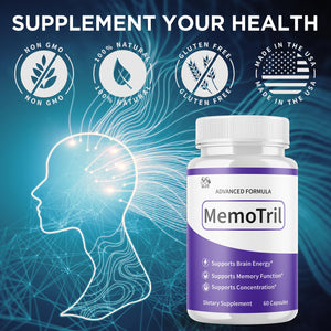 (3 Pack) Memotril Capsules, Official Memo Tril Supplement Pills with All Natural Ingredients, Advanced Memotril for Brain Health & Wellness Support with Premium Vitamins for Women & Men (180 Capsules) MJO buy supplements Au