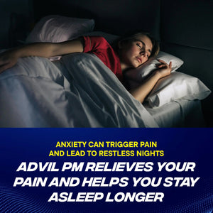 Advil PM Liqui-Gels Pain Reliever and Nighttime Sleep Aid, Pain Medicine with Ibuprofen for Pain Relief and Diphenhydramine HCL for a Sleep Aid - 40 Liquid Filled Capsules - Back to College AdvilBuy Supplements Australia