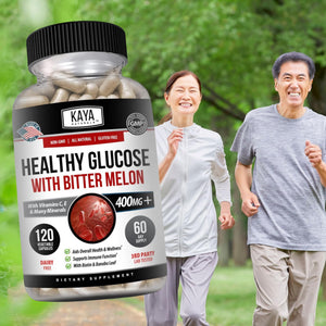 Kaya Naturals Healthy Gluco with Bittermelon Supplement | Support Healthy Levels and Function, 20 Herbs Vitamins and Minerals, Alpha Lipoic Acide, Cinnamon, Vitamin C & E, Non-GMO (120 Count) Kaya NaturalsBuy Supplements Australia