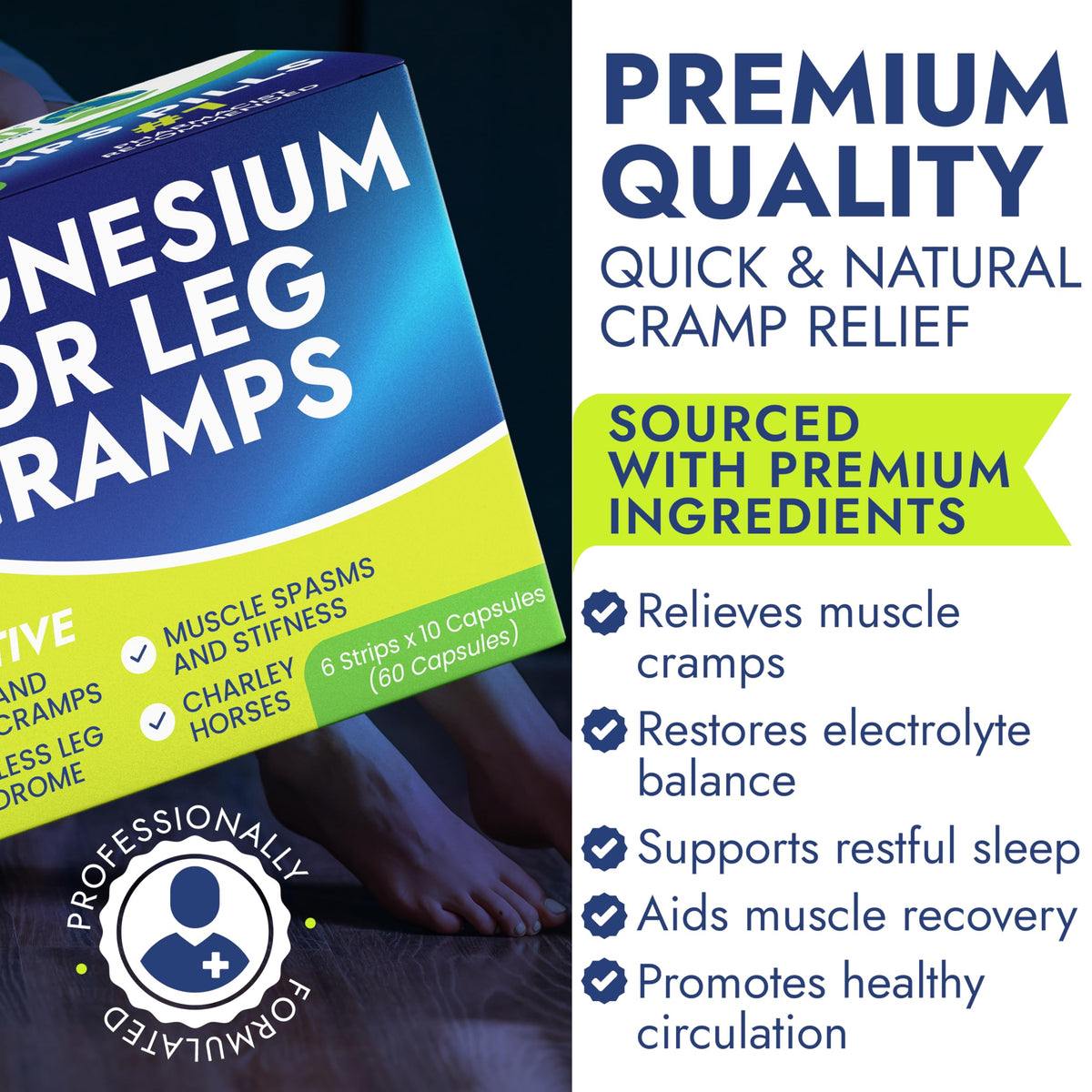 Leg Cramp Relief Pills | Pain Relief for Muscle Spasms, Soreness, & Foot and Calf Cramps | Homeopathic Medicine for Restless Legs Syndrome Relief (30 Pills) Terramed Just Think ComfortBuy Supplements Australia