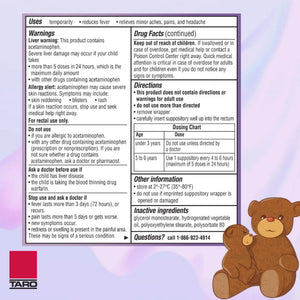 Feverall Infant Acetaminophen Suppositories 6 Rectal Suppositories 120 mg Each Pain Reliever/Fever Reducer. Paraben Free, No Artificial Colors or Other preservatives. Ages 3-6 Years FeverallBuy Supplements Australia