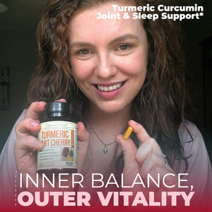 Turmeric Curcumin Supplement with 10:1 Tart Cherry Extract & Celery Seed Extract – Natural Uric Acid Balance, Joint Health & Sleep Aid – Turmeric Curcumin with Black Pepper – 60 Tart Cherry Capsules Vimerson HealthBuy Supplements Australia