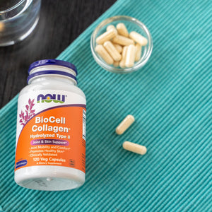 NOW Foods Supplements, BioCell Collagen® Hydrolyzed Type II, Clinically Validated, 120 Veg Capsules NOW Foods buy supplements Au