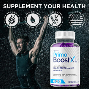 (3 Pack) Primo Boost XL Gummies, Official Primo Boost XL Gummys with All Natural Ingredients, Advanced PrimoBoost Health & Wellness Formula with Max Strength Active Lifestyle Vitamins (180 Gummies) Syvor buy supplements Au