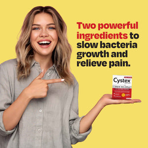 Cystex Dual-Action UTI Pain Relief & Prevention Tablets - 2-in-1 Formula Relieves Burning, Urgency, & Discomfort While Slowing Bacterial Growth - Non-Staining, Fast-Acting - 48-Count