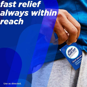 Alka-Seltzer Pain Relief, Aspirin Effervescent Tablets for Fast Pain Relief, 72 Ct