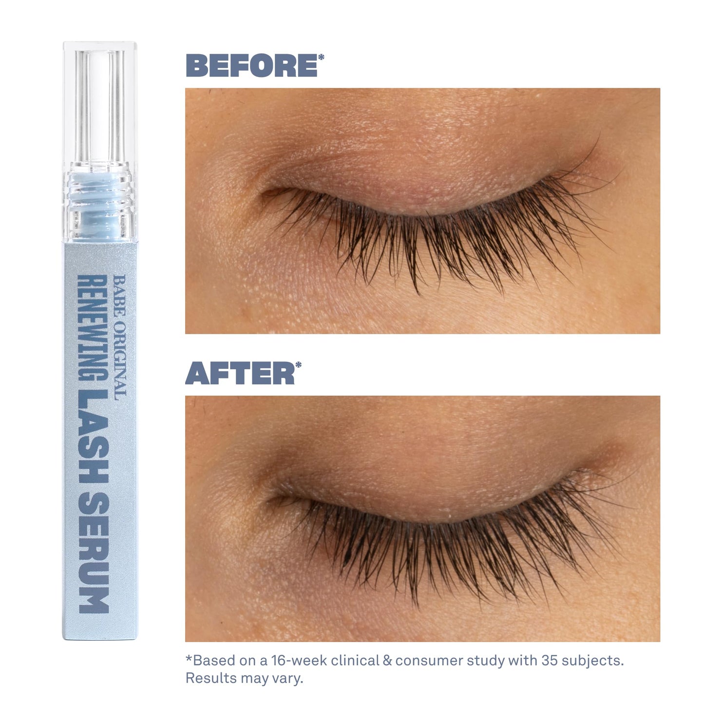 BABE ORIGINAL Renewing Lash Serum – Prostaglandin-Free, Peptide-Infused Gentle Lash Serum for Fuller, Longer-Looking Lashes, Lash Enhancing Treatment - PrimeBioHealth - canada supplements
