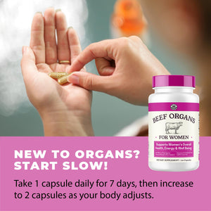 Beef Organ Supplement for Women - Beef Liver, Kidney, Heart and Uterus Tissue, Supports Women's Overall Energy and Health - Pasture Raised in New Zealand - PrimeBioHealth - canada supplements