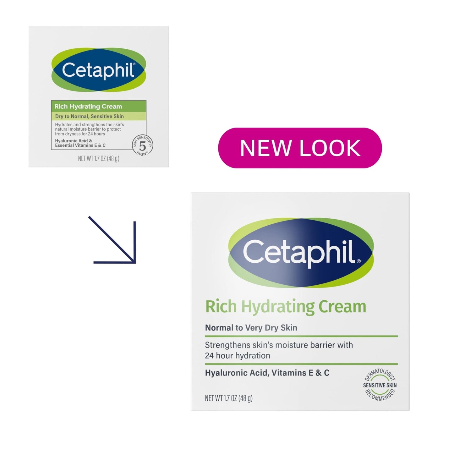 CETAPHIL Rich Hydrating Night Cream For Face, With Hyaluronic Acid, 1.7 oz, Moisturizing Cream For Dry To Very Dry Skin - PrimeBioHealth - canada supplements