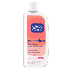Clean & Clear Essentials Oil-Free Acne Toner, 2% Salicylic Acid Acne Treatment with Pro-Vitamin B5, Deep Pore Facial Toner - PrimeBioHealth - canada supplements